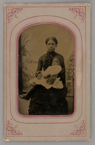 Untitled (Portrait of a Woman Holding a Baby) by Unknown maker, other, 1860-1870