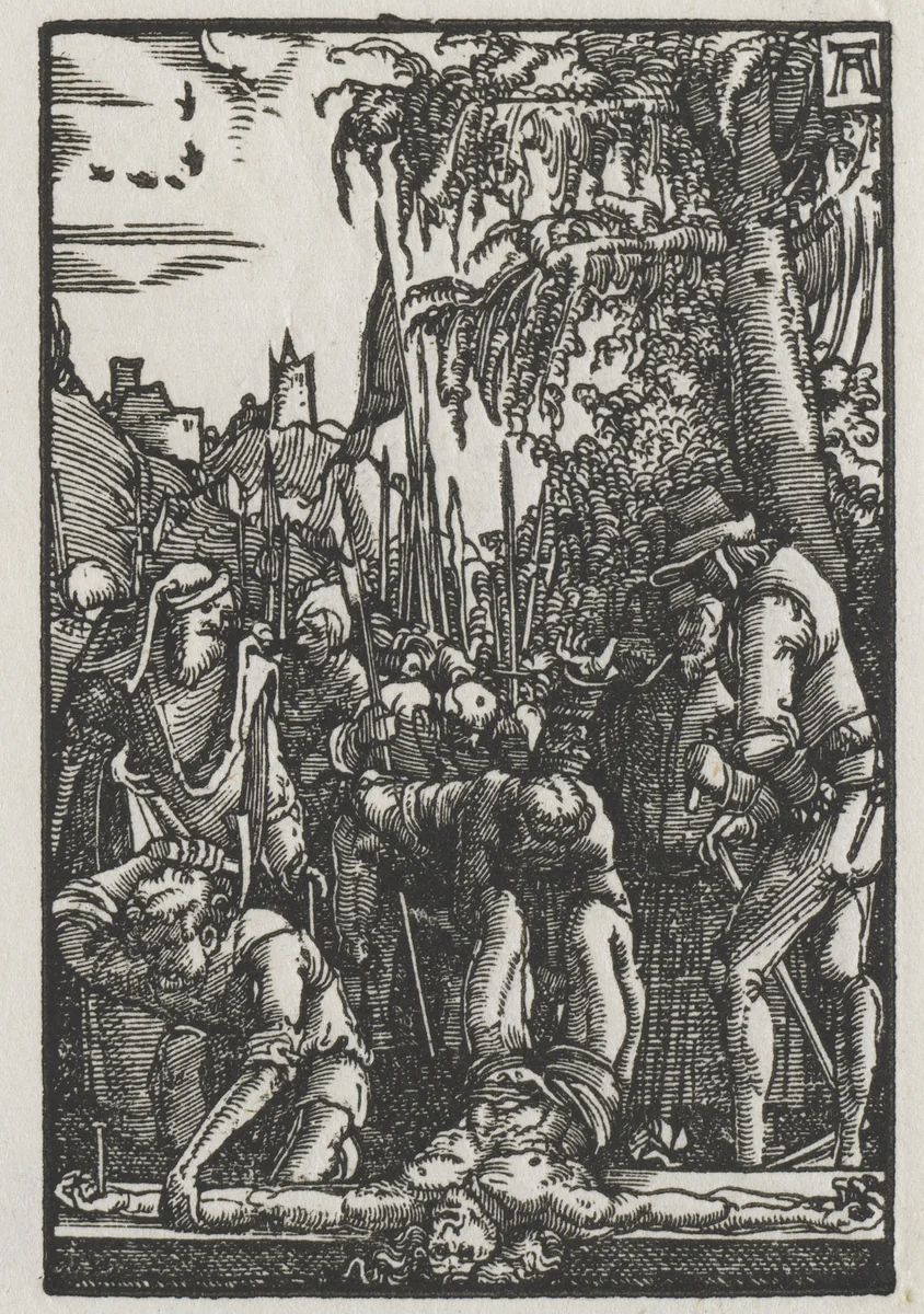 The Fall and Redemption of Man: Christ Nailed to the Cross by Albrecht Altdorfer, print, 1510-1520