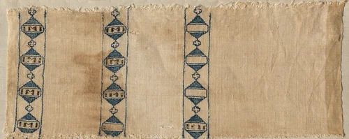 Two Fragments of a Scarf or Headdress by Unknown, textile, 1300-1399