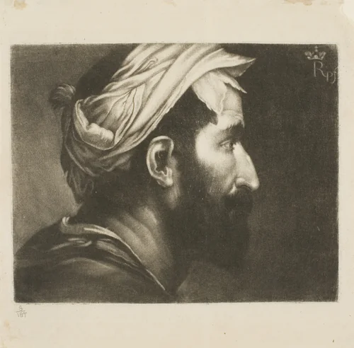 Head of Executioner, from John Evelyn's Sculptura by Richard Houston, print, 1755