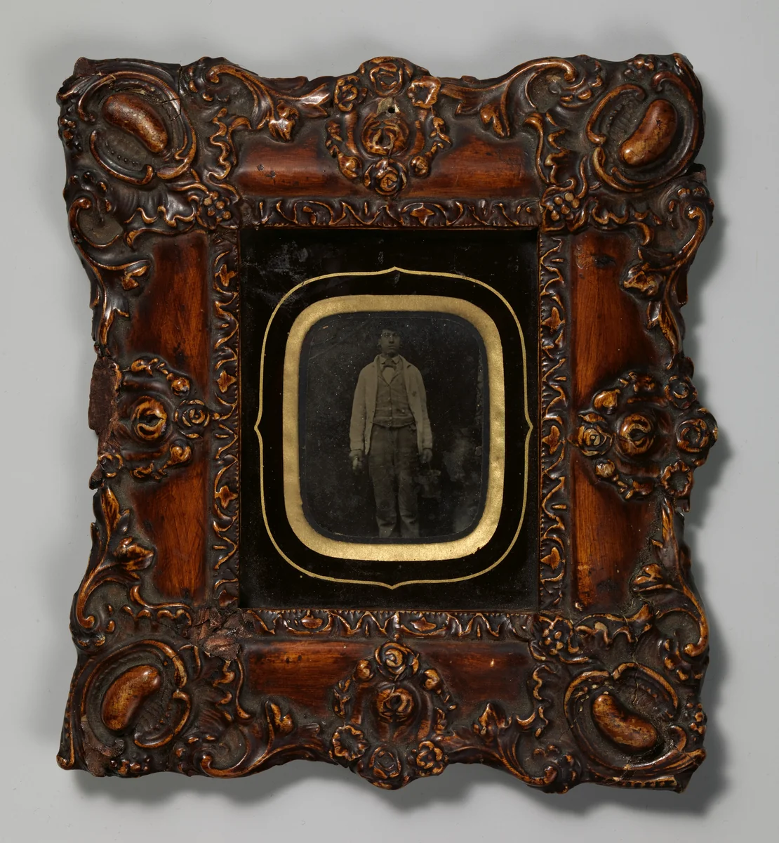 [Man with Bucket and Paint Brush] by Peter Ralston, photograph, 1855-1869