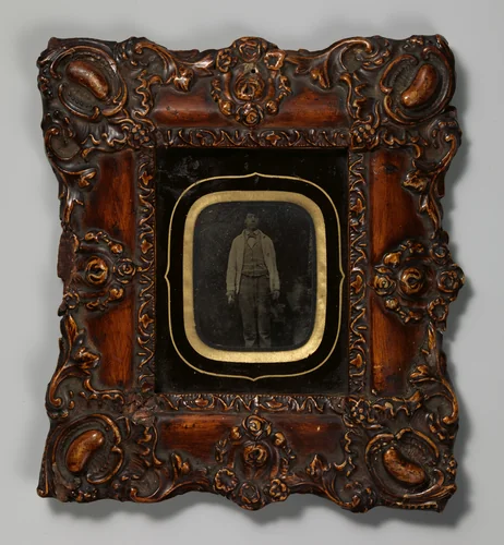 [Man with Bucket and Paint Brush] by Peter Ralston, photograph, 1855-1869