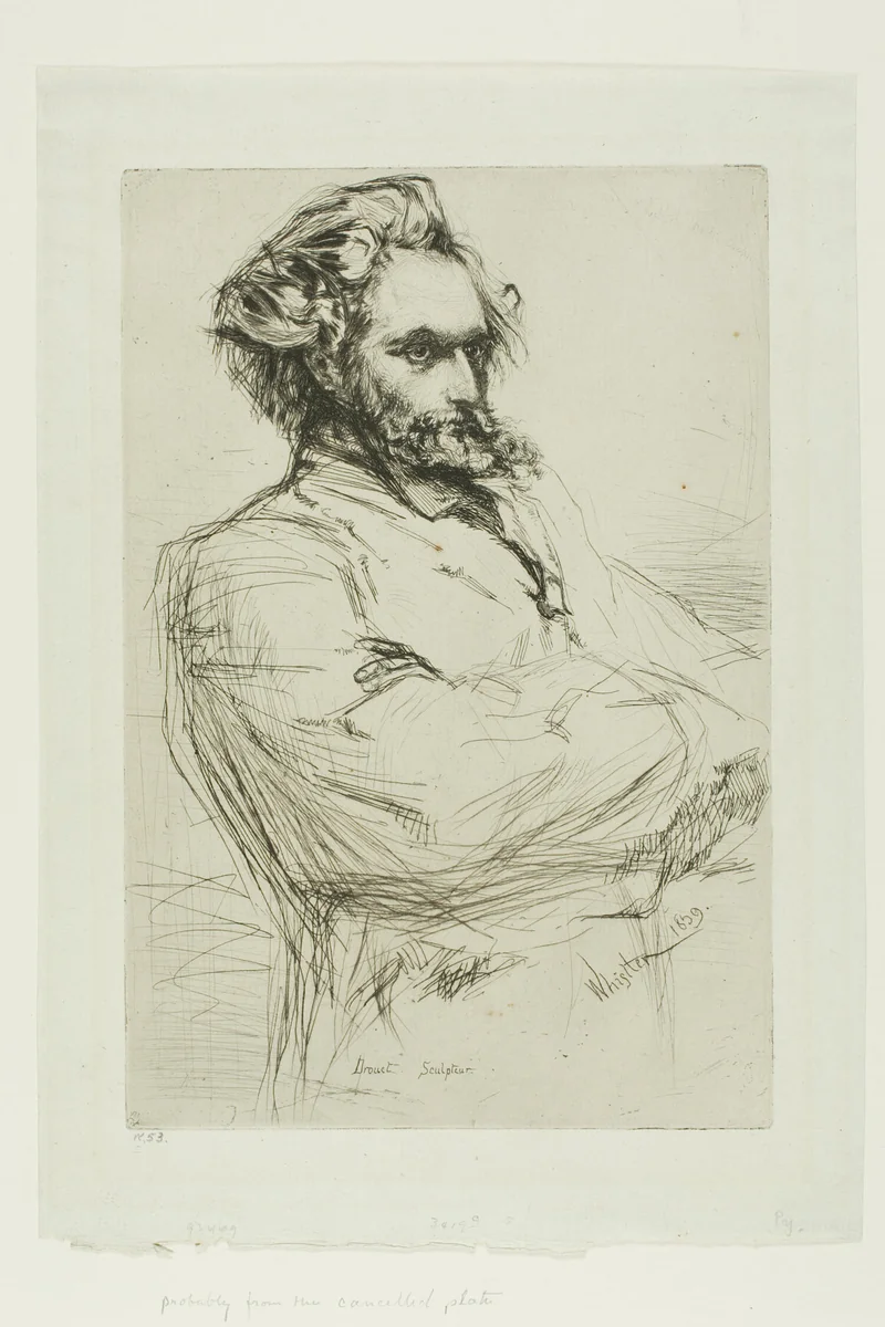 C. L. Drouet, Sculptor by James McNeill Whistler, print, 1859