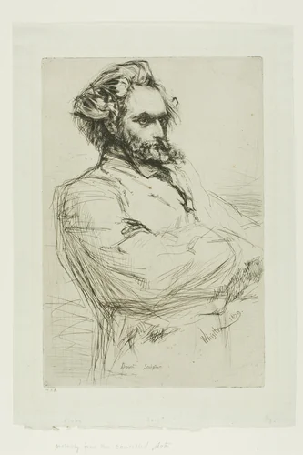 C. L. Drouet, Sculptor by James McNeill Whistler, print, 1859