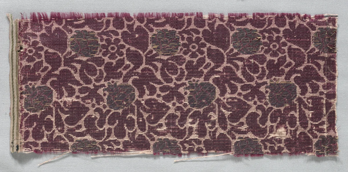 Brocaded Textile Fragment by Unknown, textile, 1580-1620