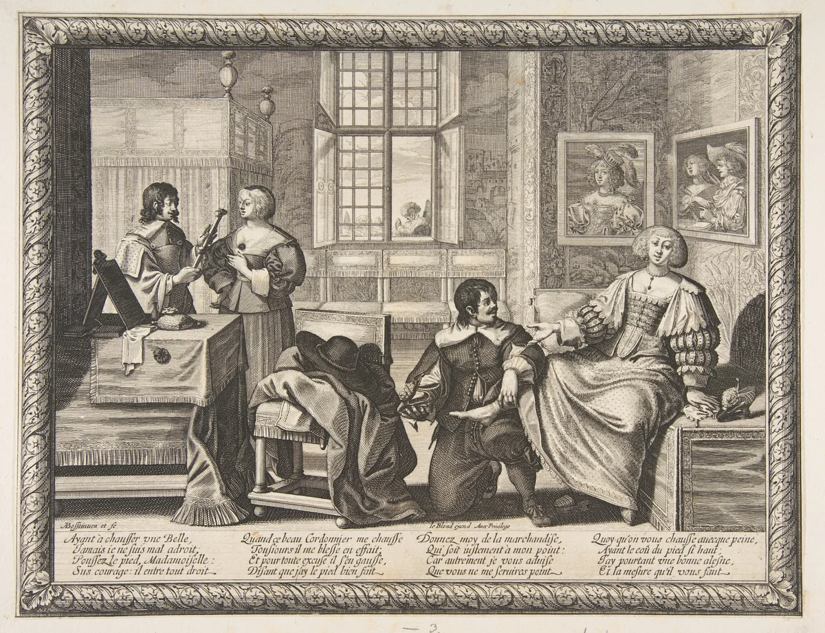 Shoemaker (Le Cordonnier) by Abraham Bosse, print, 1627-1638