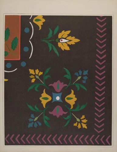 Stencilled Floor by Edward DiGennero, index of american design, 1938