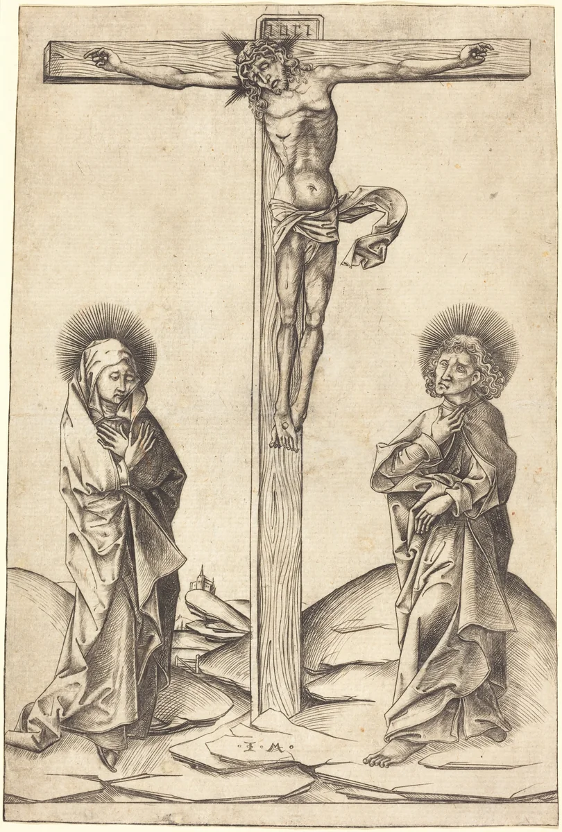 The Crucifixion by Israhel van Meckenem, print, 1475