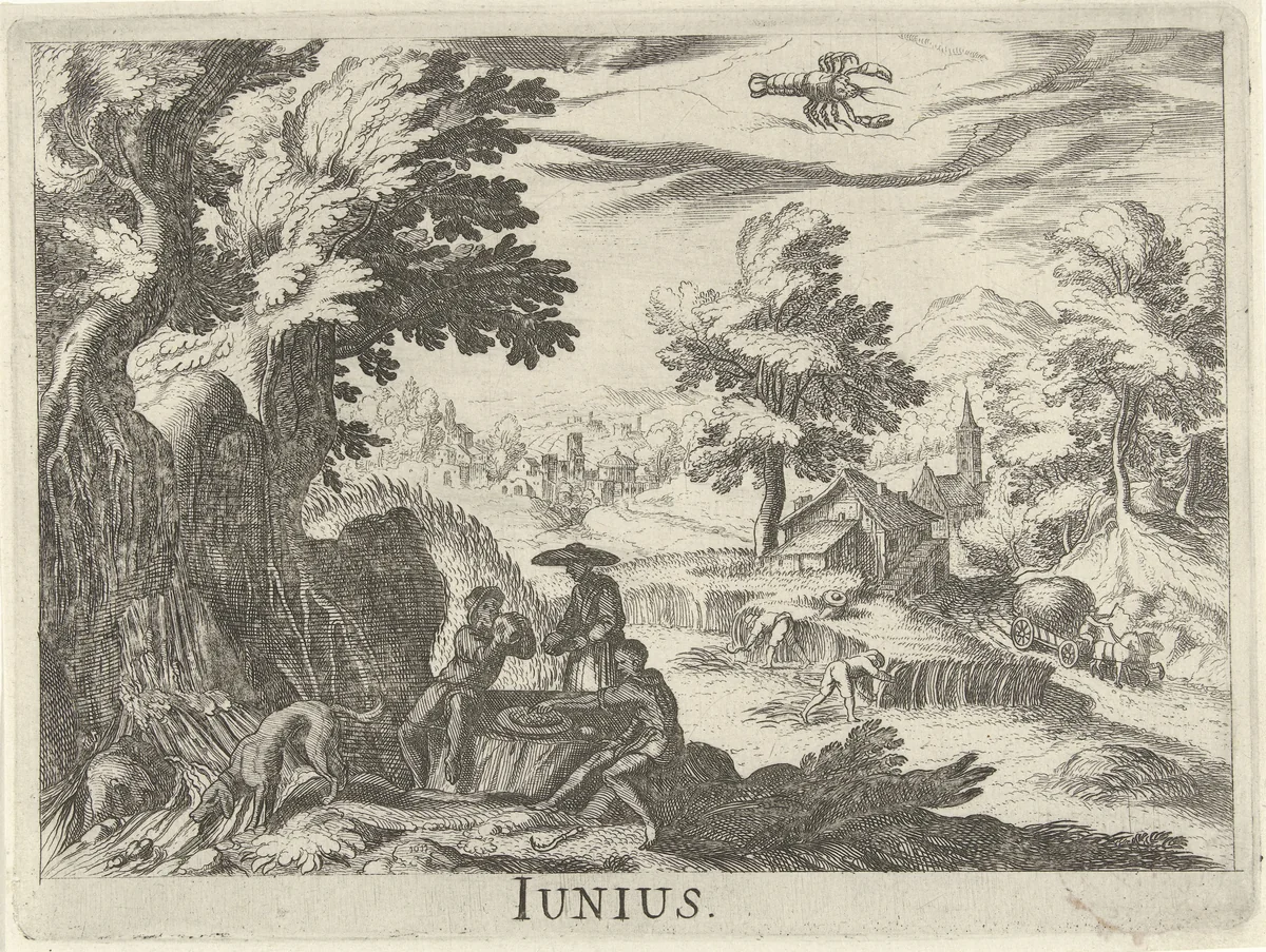 Juni by Simon Frisius, print, 1611