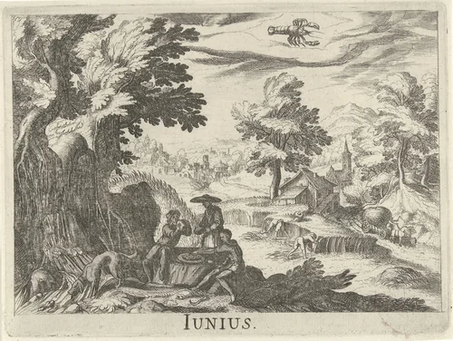 Juni by Simon Frisius, print, 1611