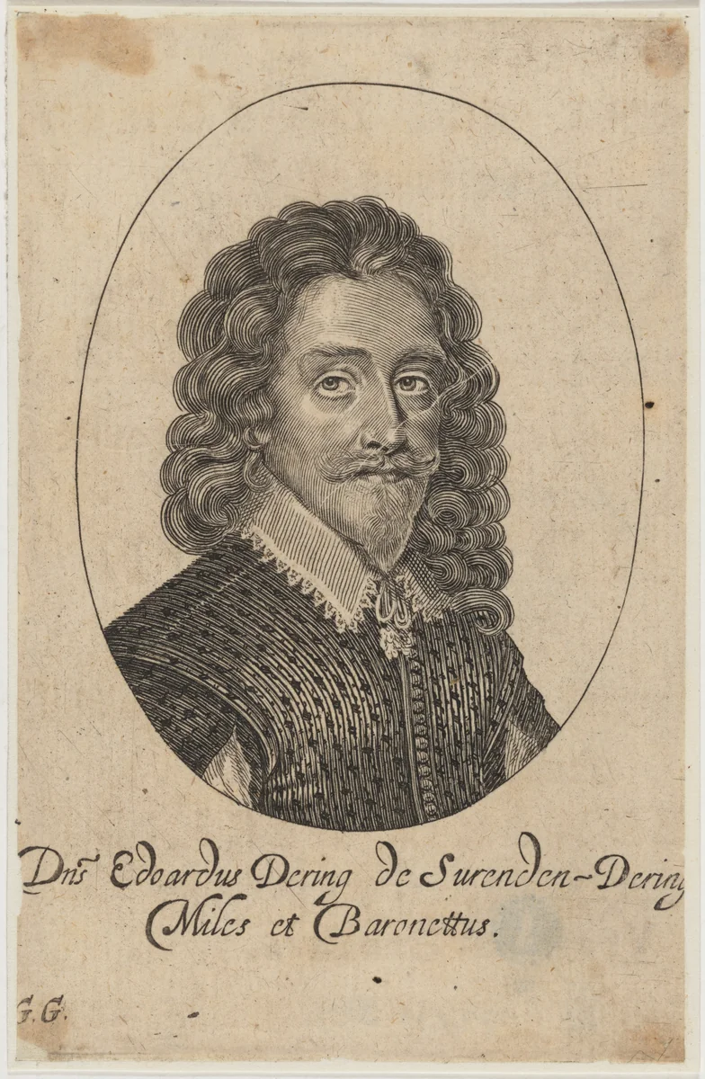 Sir Edward Dering by George Glover, print, 1572-1694