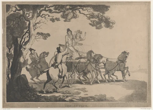 The Attack by Thomas Rowlandson, print, 1791