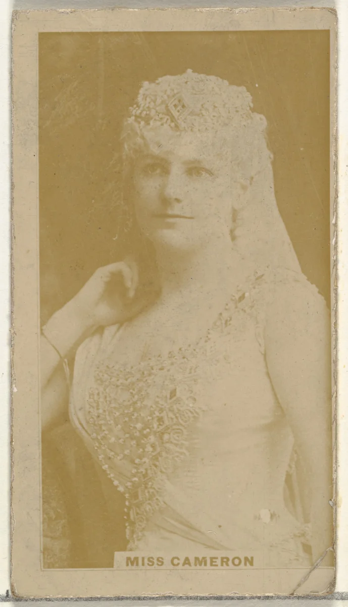 Miss Cameron, from the Actors and Actresses series (N145-8) issued by Duke Sons & Co. to promote Duke Cigarettes by W. Duke, Sons & Co., photograph, 1890-1895