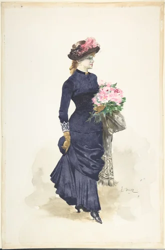 The Bouquet by Ernest-Ange Duez, drawing, 1893-1945