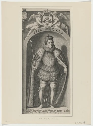 Frederick V, King of Bohemia, Standing in a Niche by Unknown 19th Century, print, 1800-1899
