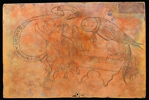 Allegory on Copulation [verso] by Italian 15th Century, technical material, 1475-1499