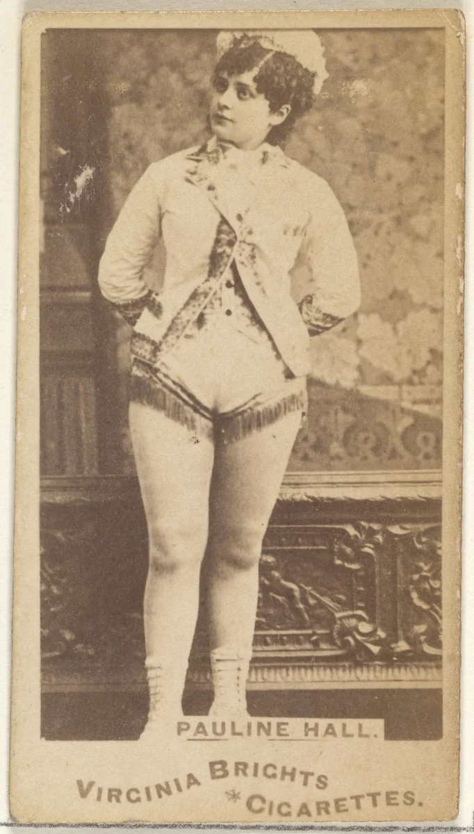 Pauline Hall, from the Actors and Actresses series (N45, Type 1) for Virginia Brights Cigarettes by Allen & Ginter, photograph, 1885-1891