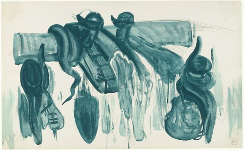 Study for Dive Bomber and Tank by José Clemente Orozco, drawing, 1940