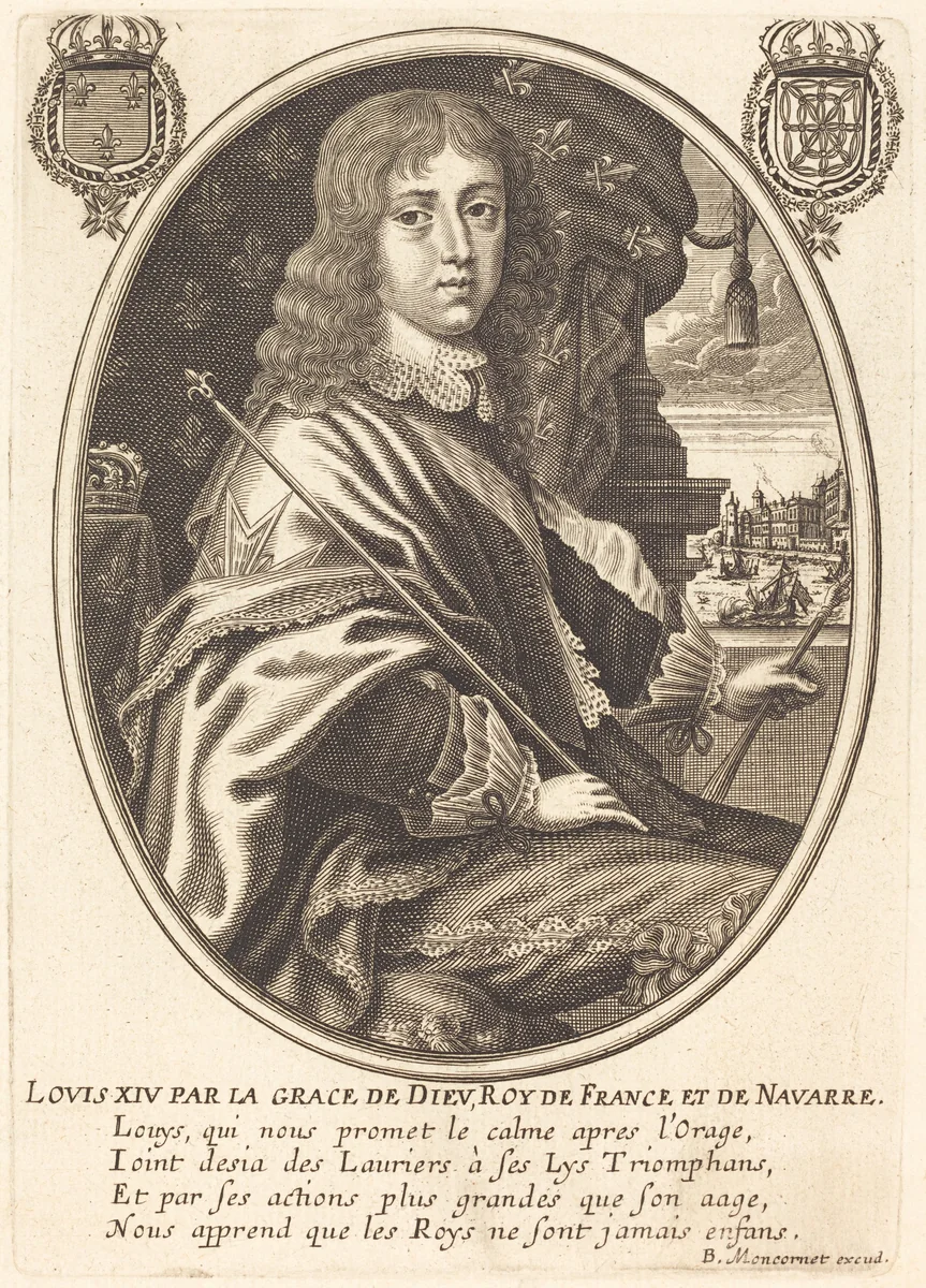 Louis XIV, King of France by Balthasar Moncornet, print, 1600-1668