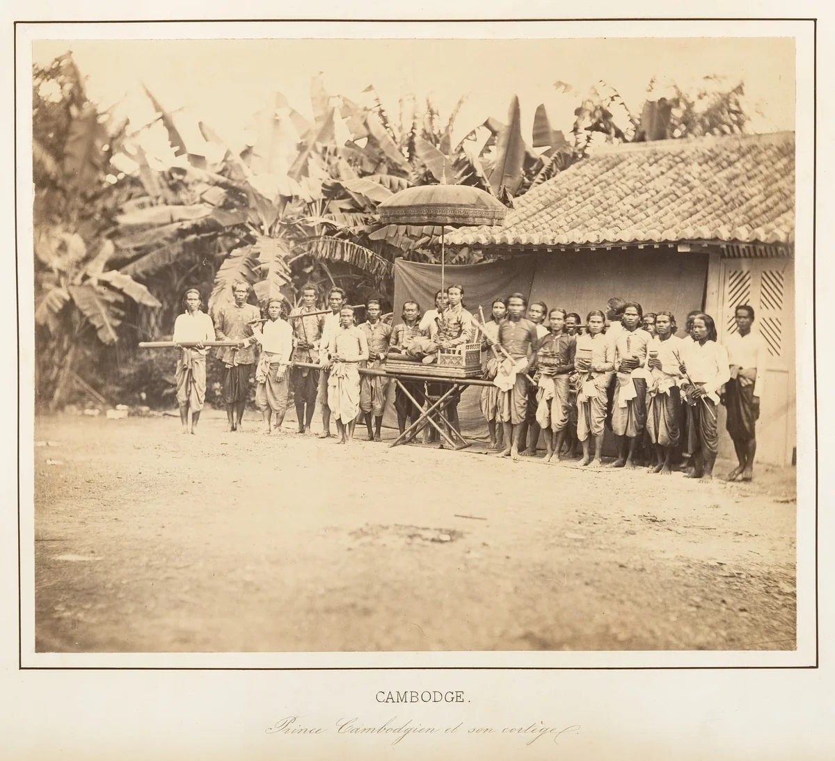 Prince Cambodgien et son Cortège by Emile Gsell, photograph, 1866