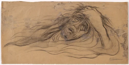 Study for "The Dream – Paolo and Francesca" by Umberto Boccioni, drawing, 1910