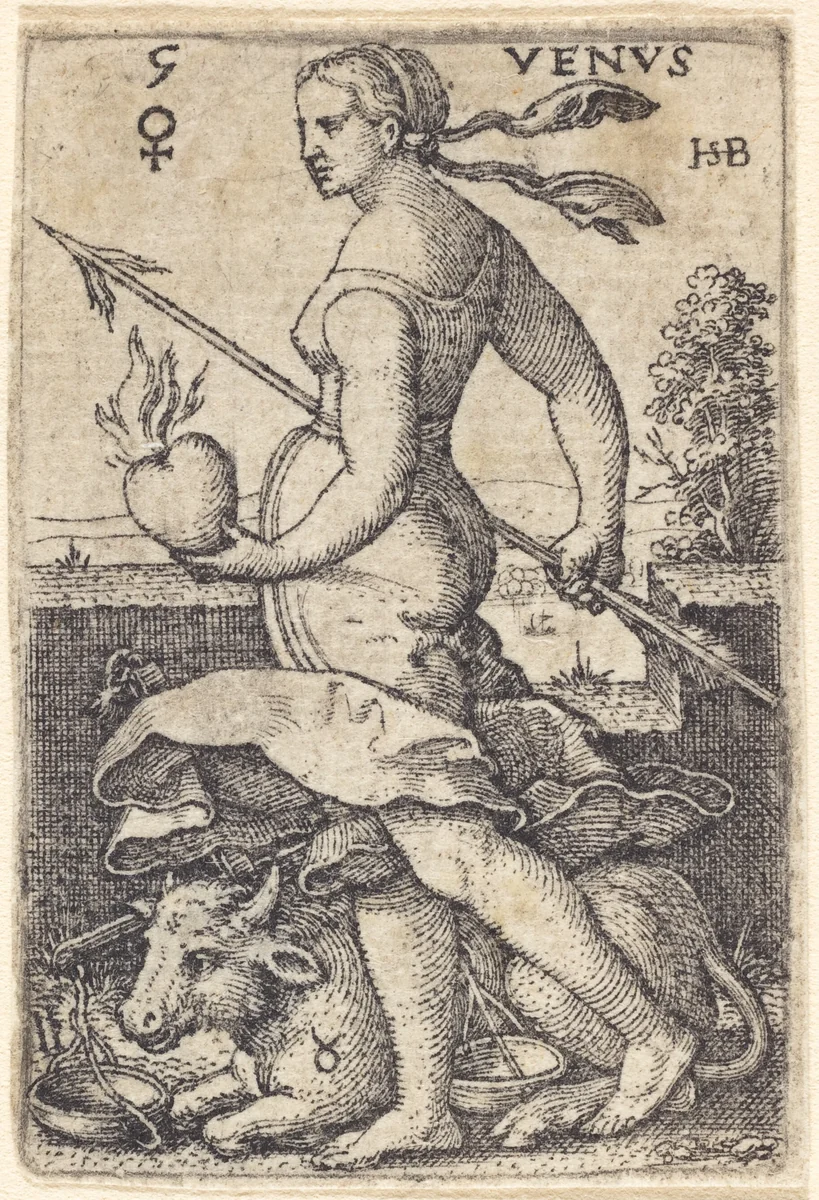 Venus by Sebald Beham, print, 1539