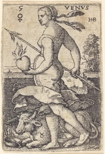 Venus by Sebald Beham, print, 1539