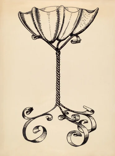 Baptismal Font by Florence Huston, index of american design, 1936