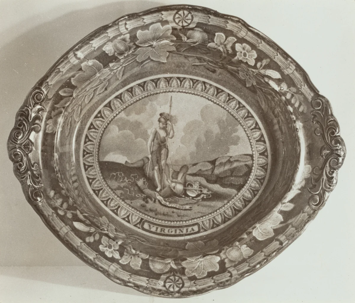 Flat Dish - Virginia State Arms by Helmut Hiatt, index of american design, 1936