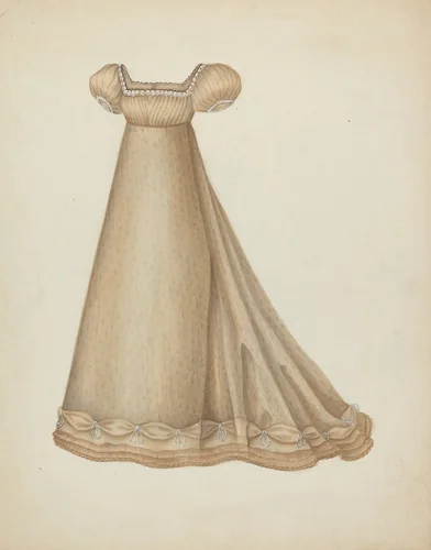 Wedding Dress by Gertrude Lemberg, index of american design, 1935-1942