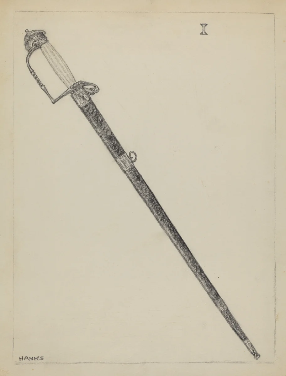 Sword by Fletcher Hanks, index of american design, 1935-1942