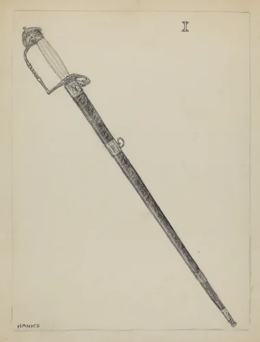 Sword by Fletcher Hanks, index of american design, 1935-1942