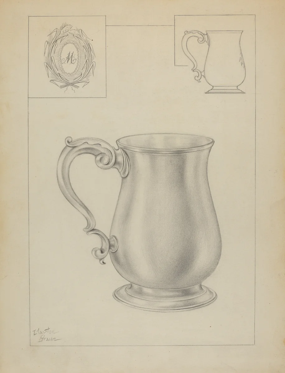 Silver Mug by Clayton Braun, index of american design, 1936