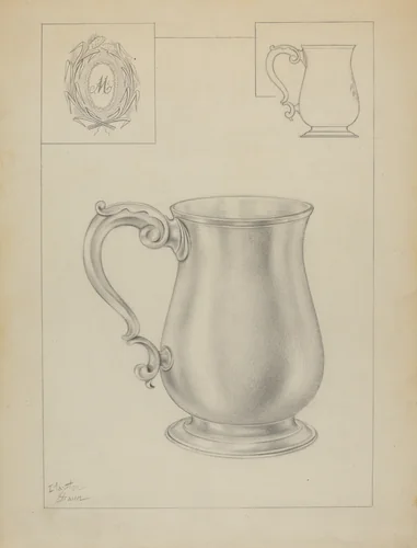 Silver Mug by Clayton Braun, index of american design, 1936