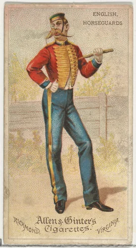 English Horseguards, from World's Dudes series (N31) for Allen & Ginter Cigarettes by Allen & Ginter, print, 1888