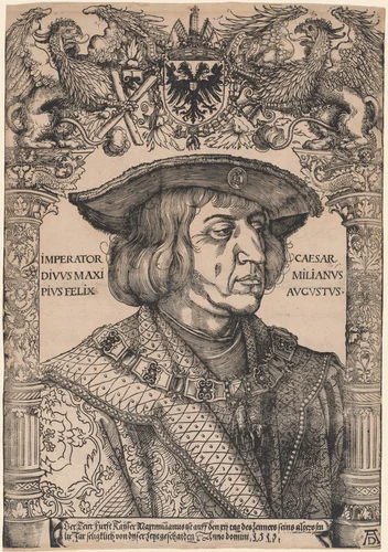 Emperor Maximilian I by Hans Weiditz, print, 1519