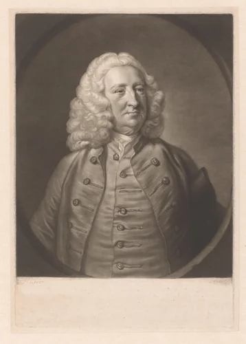 Portret van William King by James McArdell, print, 1760