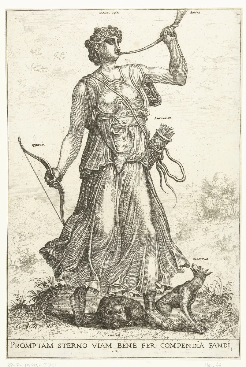 Dialectica by Hieronymus Cock, print, 1550