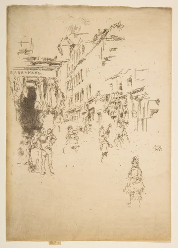Cutler Street, Houndsditch by James McNeill Whistler, print, 1886-1888