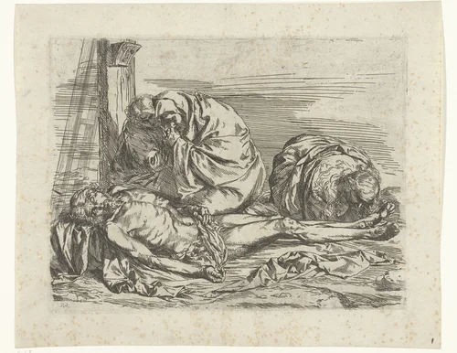 Bewening van Christus by anonymous, print, 1600-1624