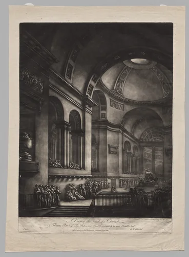 A View of the Inside of a Church by Georges Francois Blondel, print, 1766