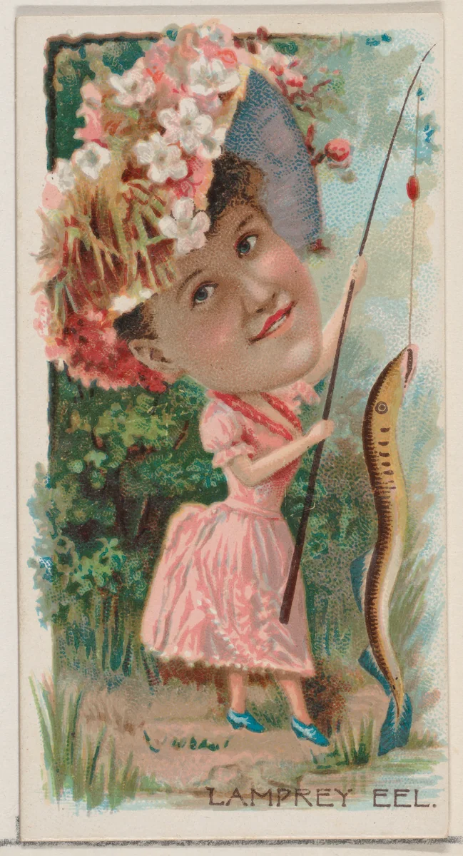 Lamprey Eel, from the series Fishers and Fish (N74) for Duke brand cigarettes by Knapp & Company, print, 1888