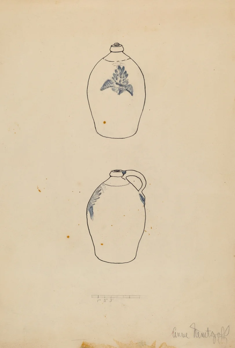 Jug by Anne Nemtzoff, index of american design, 1939