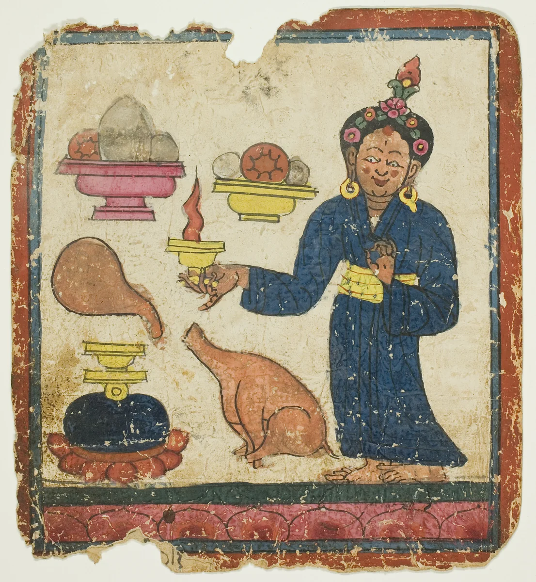 Image from a Set of Initiation Cards (Tsakali) by Southern Tibet, drawing, 1301-1500
