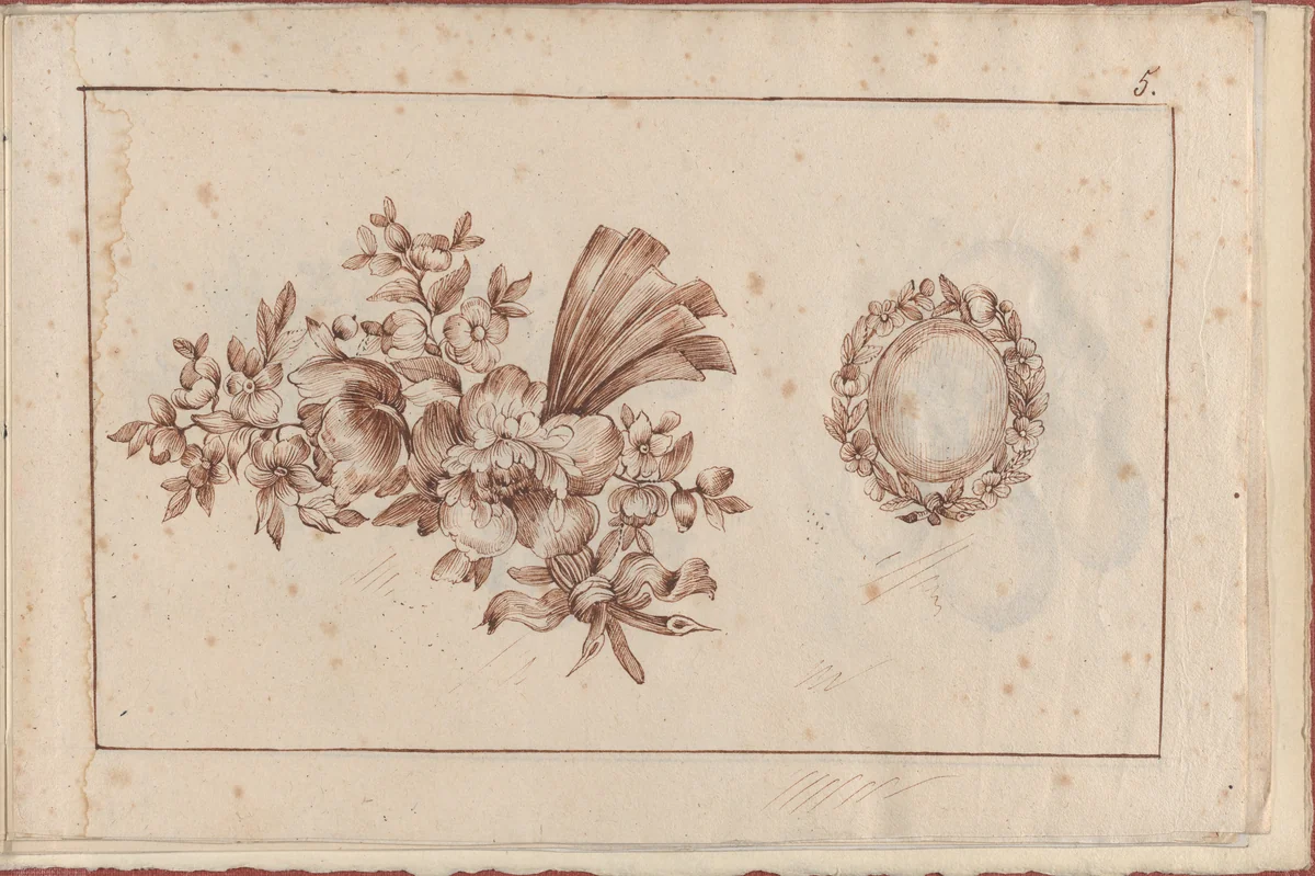 Joaillerie: Album of Jewelry Designs, Page 5 by anonymous, book, 1770