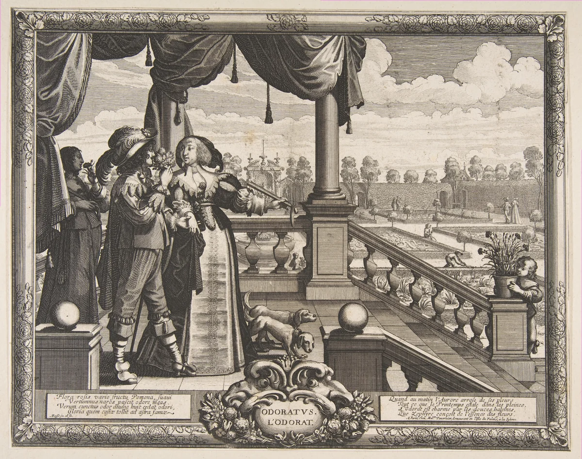 Smell by Abraham Bosse, print, 1635-1638