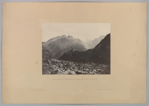 View of the Arruns Pass and Peak from the Pont de Soubé by John Stewart, photograph, 1852