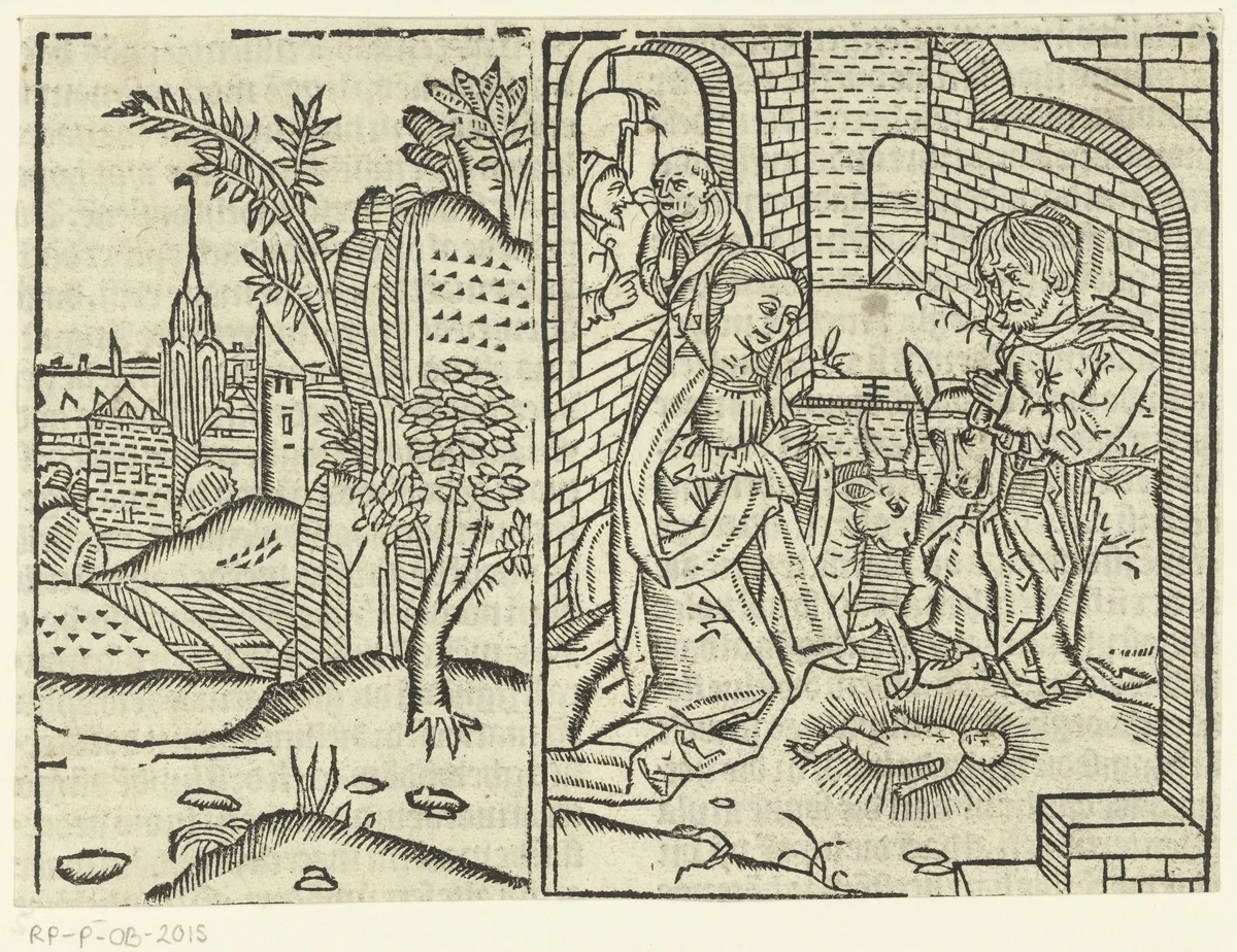 Geboorte van Christus by Unknown, print, 1480-1500