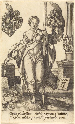 Chastity by Heinrich Aldegrever, print, 1552