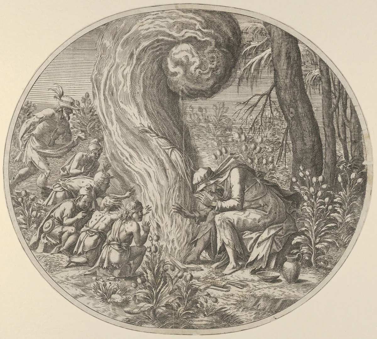 Sloth, from the "Seven Deadly Sins" by Léon Davent, print, 1545-1560